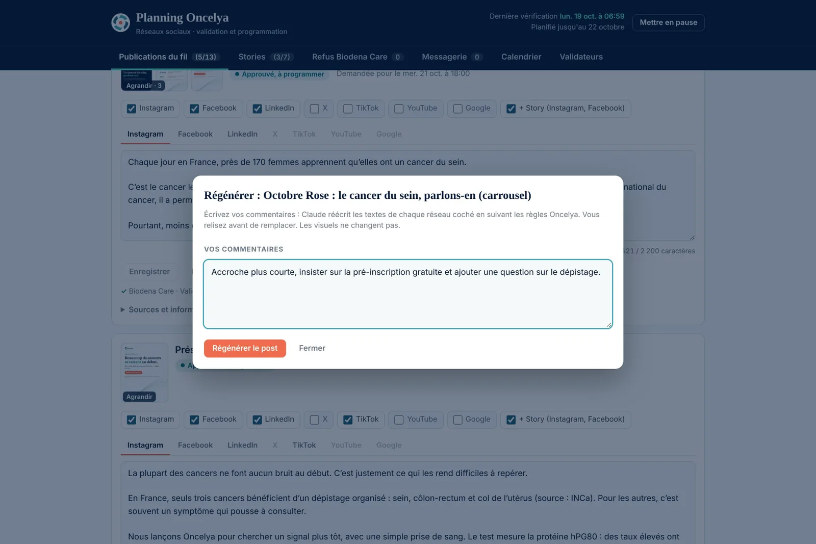 Regenerate a post from your comments